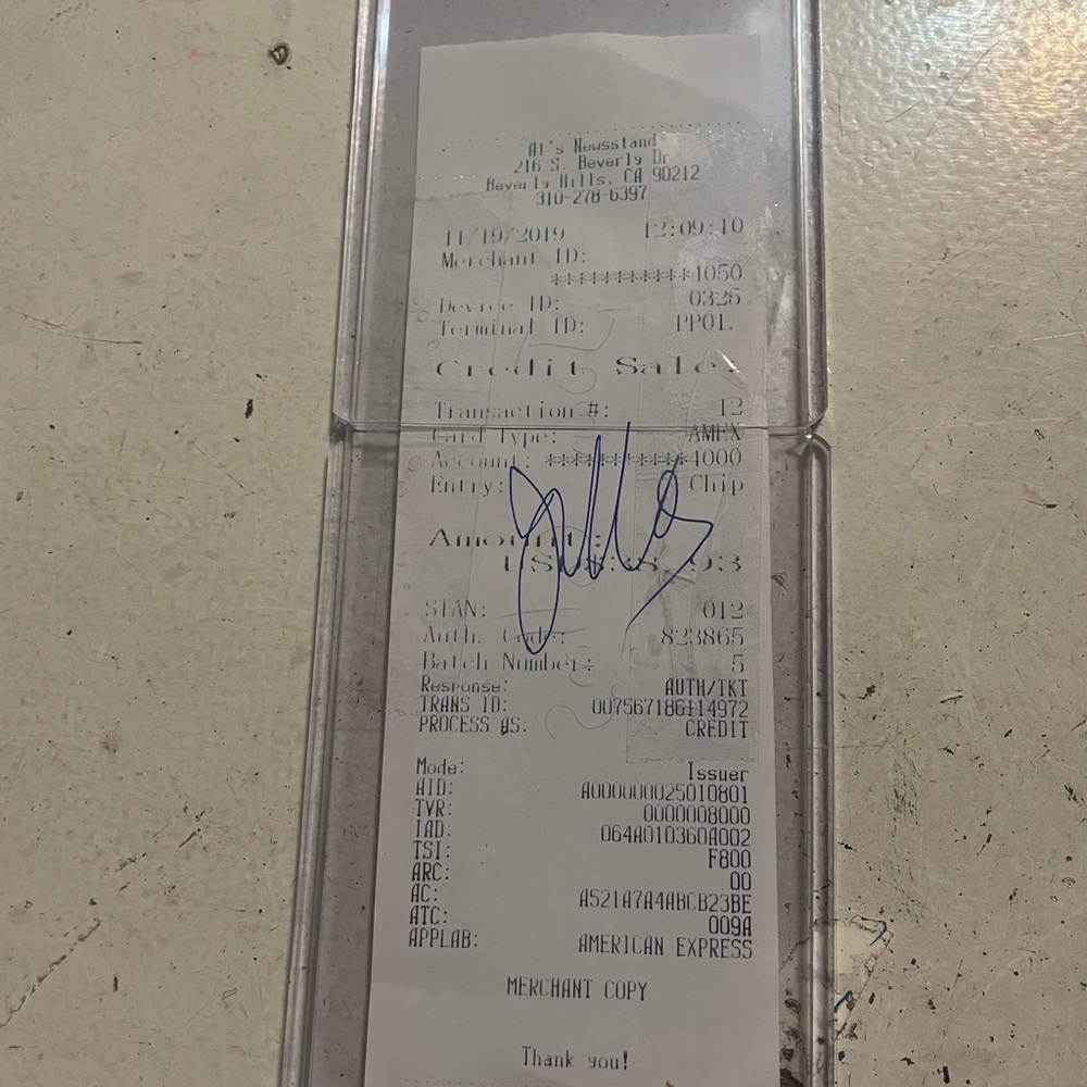 Joan Collins autograph